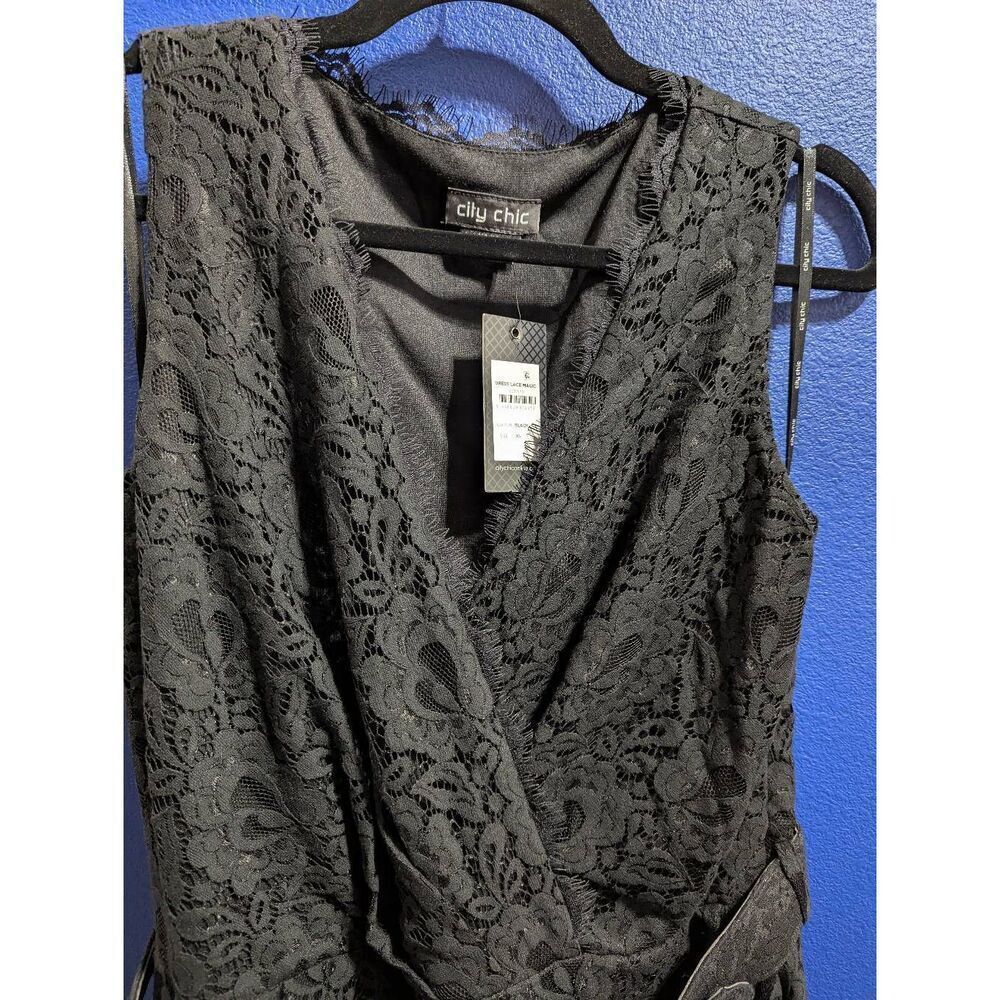City Chic Dress Lace Magic High Low Lace Women's Plus Sz XS (14/14W/L) - BNWT - Picture 5 of 15